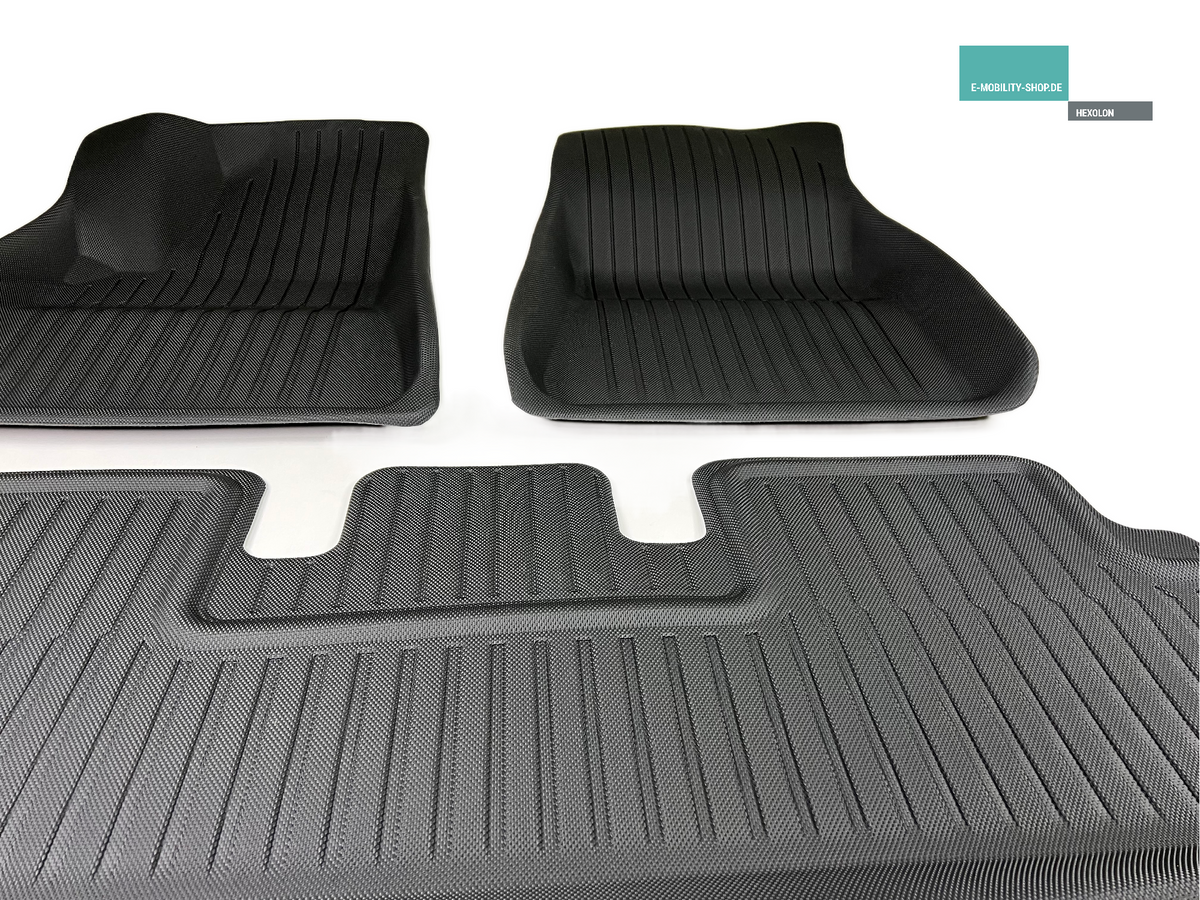 Tesla Model 3 Premium Interior Floor Mats 3 Piece Set – E-Mobility