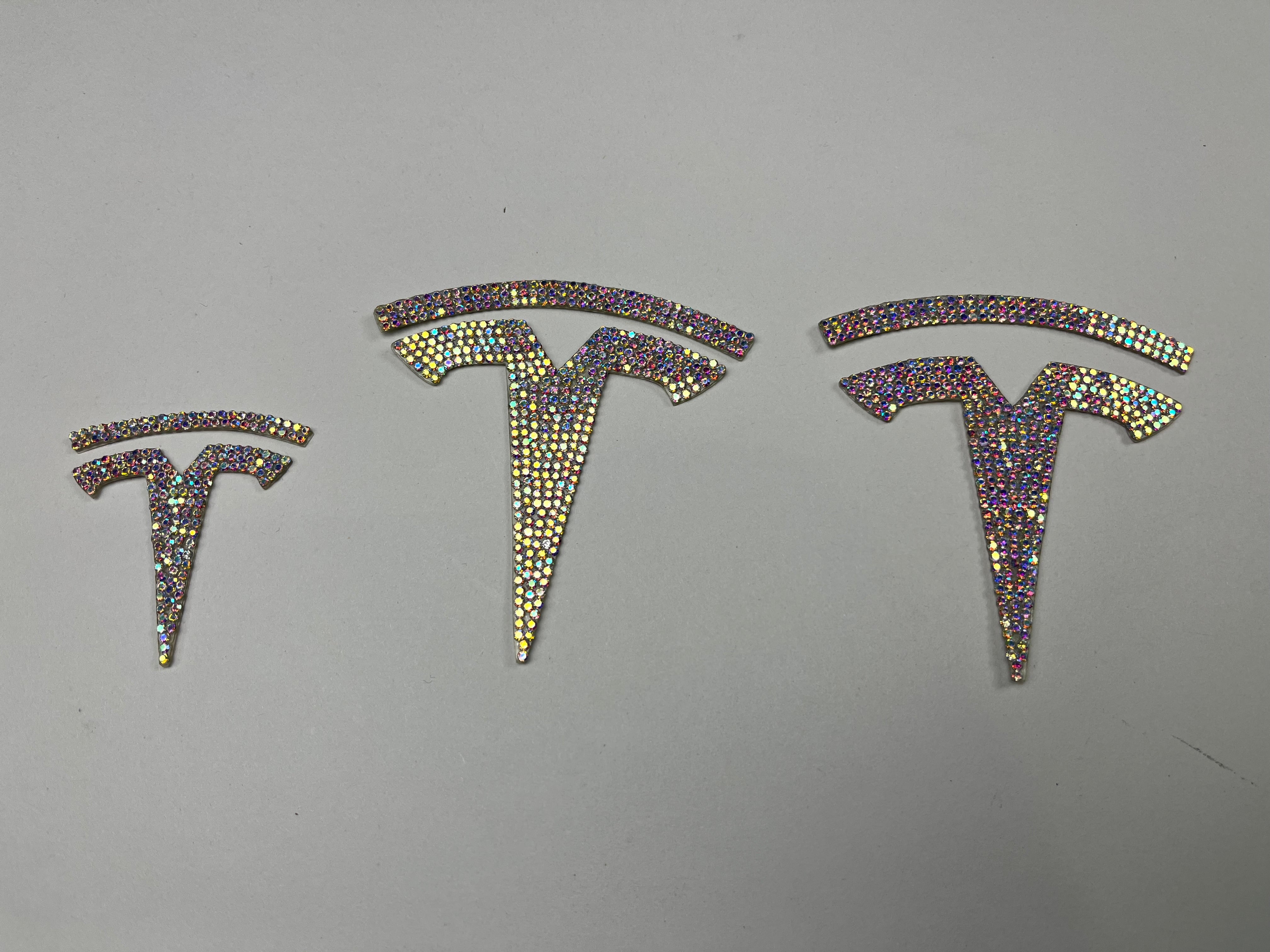 Tesla Model S - T-Logo Diamond Decal Set of 3 – E-Mobility Shop