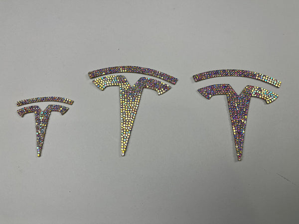 Tesla Model S - T-Logo Diamond Decal Set of 3