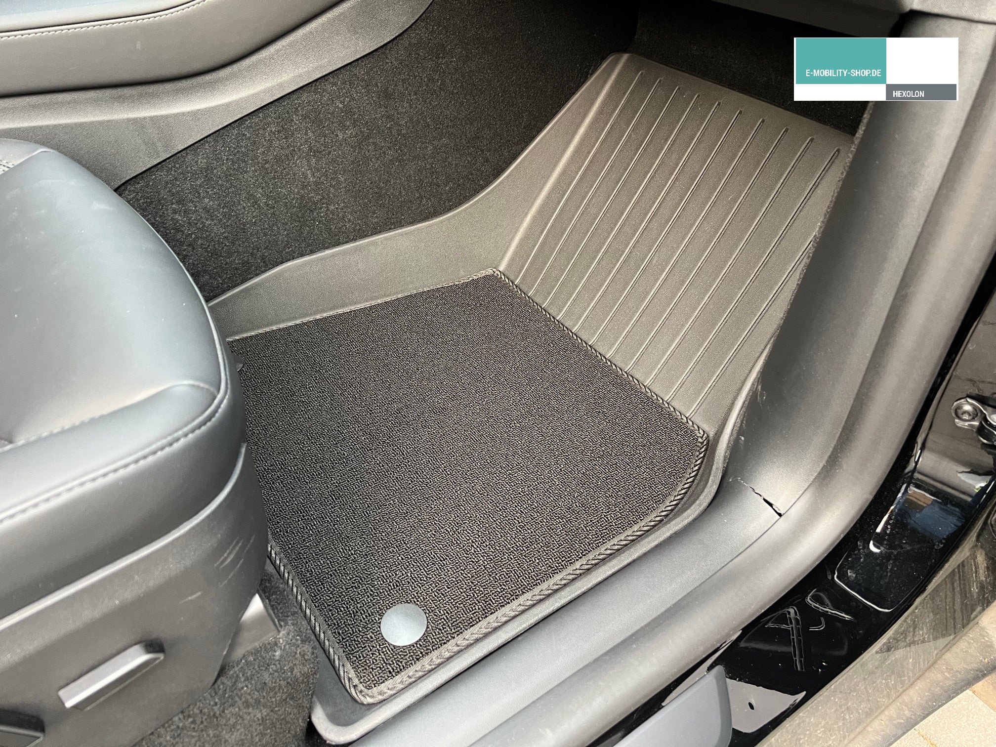 Tesla Model Y luxury floor mat set, 6 pieces - rubber mat with