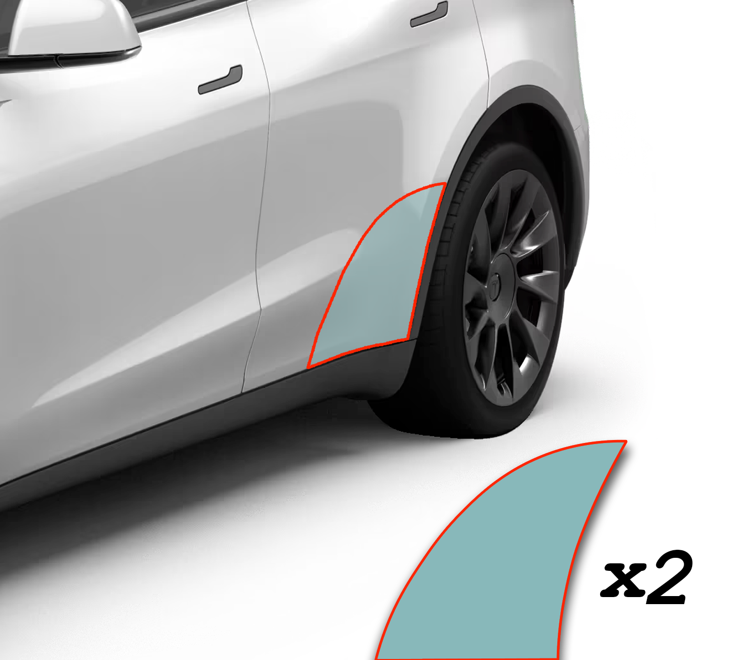 Tesla Model Y protective film - set of 2, rear rocker panel - PPF Pain –  E-Mobility Shop