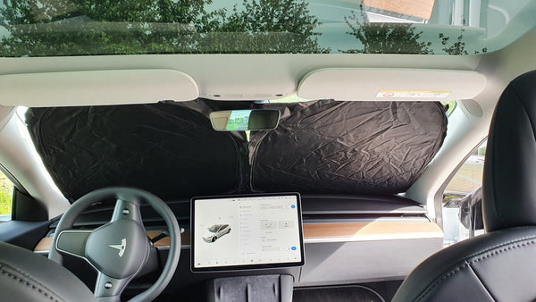 Privacy Shield / Sonnenschutz für Tesla Model 3 - Windschutzscheibe - Einteilig, E-Mobility Shop