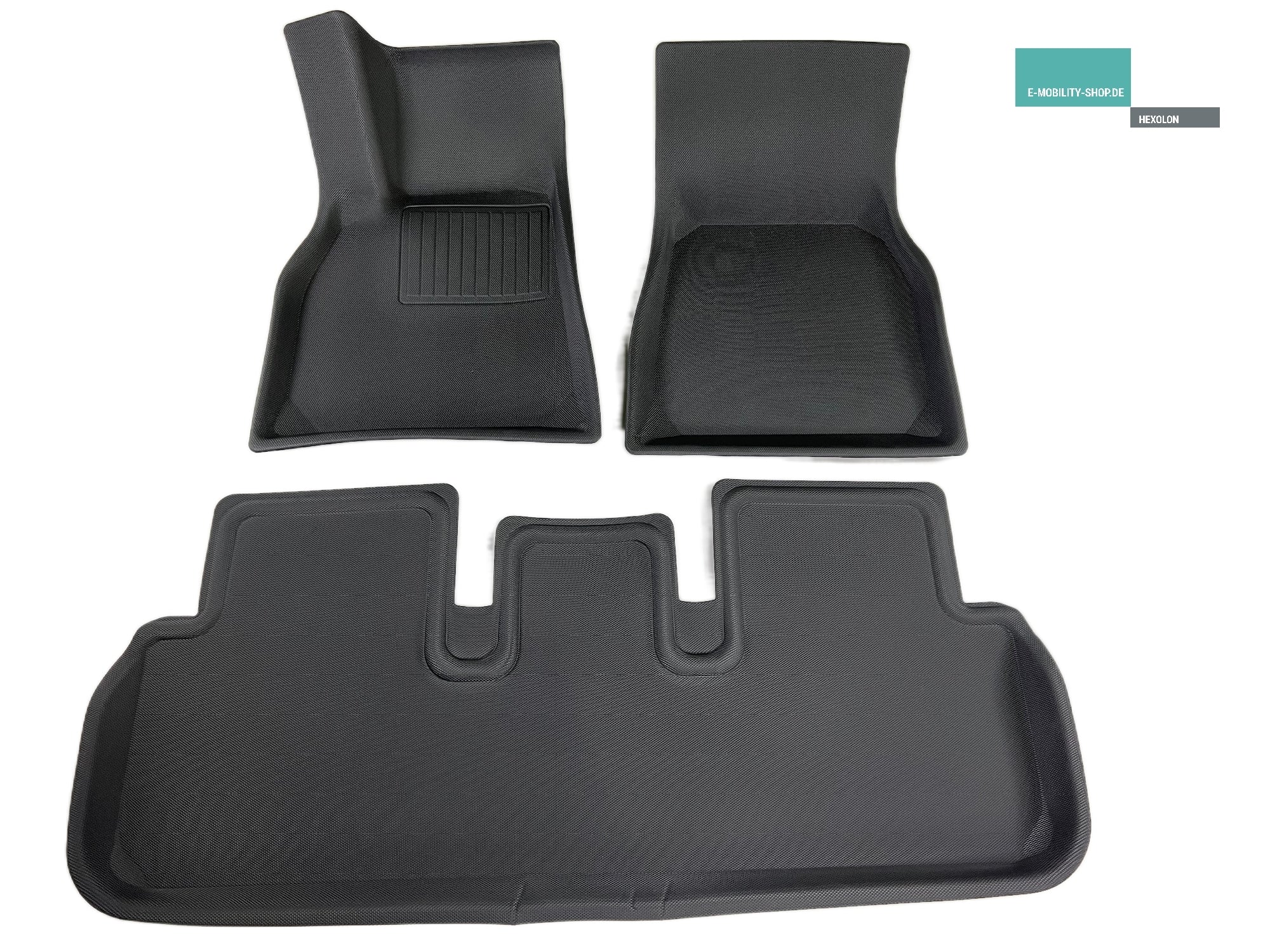 Tesla Model S 2023 premium floor mat set - 3 pieces, foamed rubber