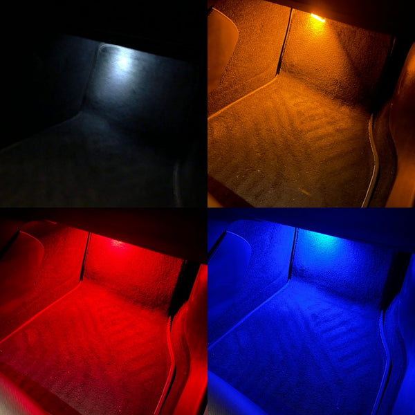 Farbiges LED Licht Tesla Model 3, S, X und Y Fußraumbeleuchtung