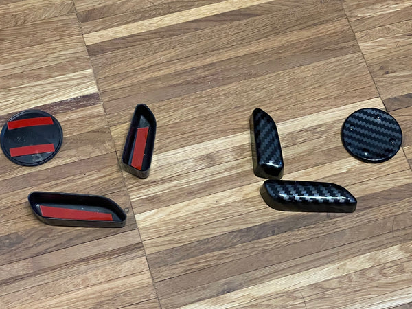 Tesla Model S and X - Cover for the seat adjustment in carbon look