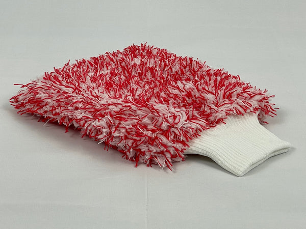 Hochwertiger Waschhandschuh in Rot zur Autoreinigung - Mikrofaser, E-Mobility Shop