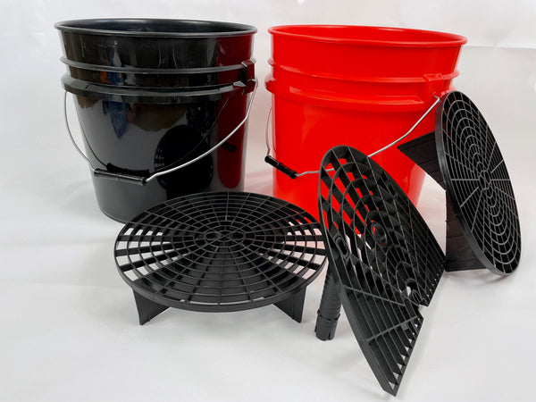 Car Wash Bucket Bundle - Set for 2-bucket method with Grid-Guard