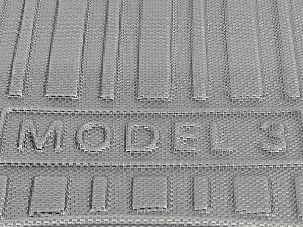 Tesla Model 3 Small Frunk Mat - All Weather Protective Mat - Stripe Design - M3 2021 / 2022