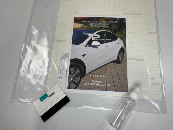 Tesla Model Y protective film - set of 2, rear rocker panel - PPF Paint Protection Film