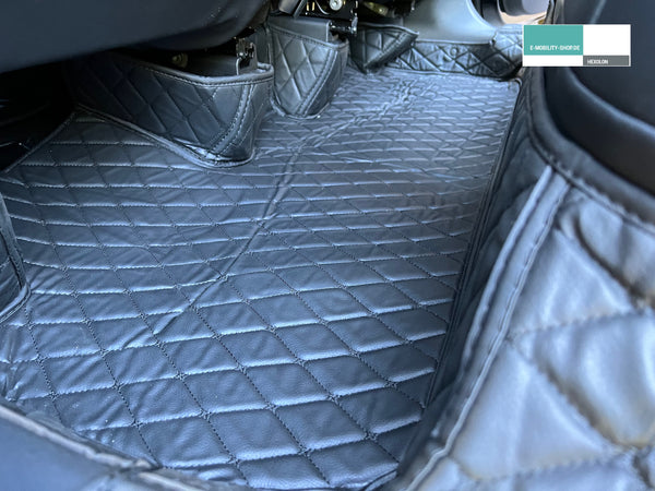 Tesla Model Y Floor Mat Set - Vegan Leather - 3 piece set