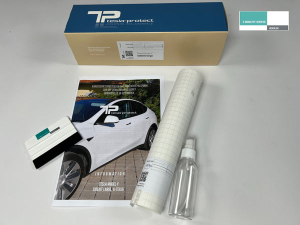 Tesla Model Y protective film - side skirts - 6-piece set - PPF paint protection film