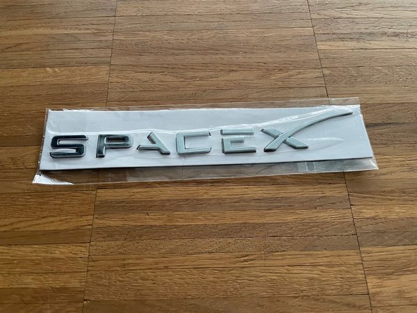 SPACE X logo for the car available in three colors