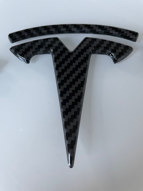T-Logo set for front, rear and steering wheel for Model Y - caps
