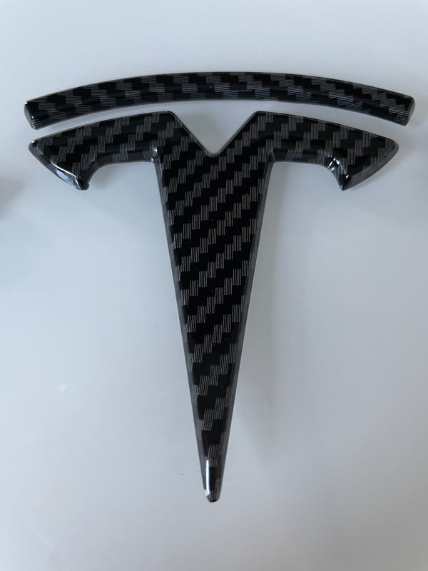 T-Logo Set for Front, Rear and Steering Wheel for Model 3
