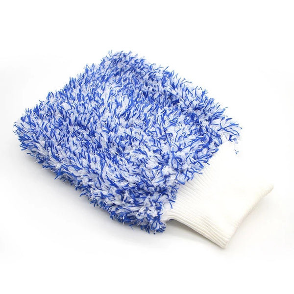 Hochwertiger Waschhandschuh in Blau zur Autoreinigung - Mikrofaser, E-Mobility Shop