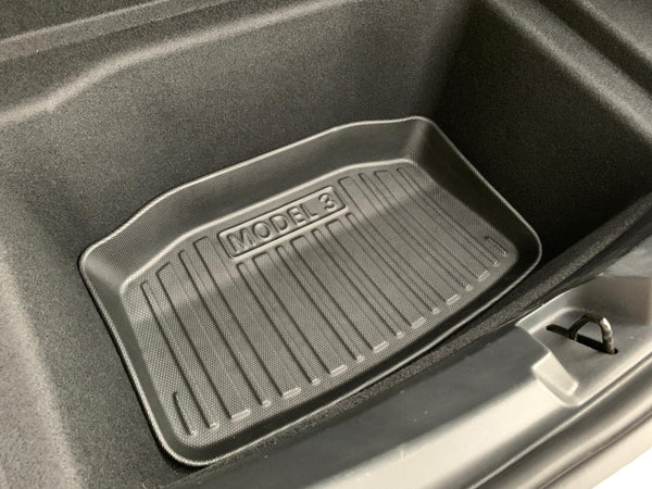 Tesla Model 3 Cable Compartment Mat - All Weather Mat - Stripe