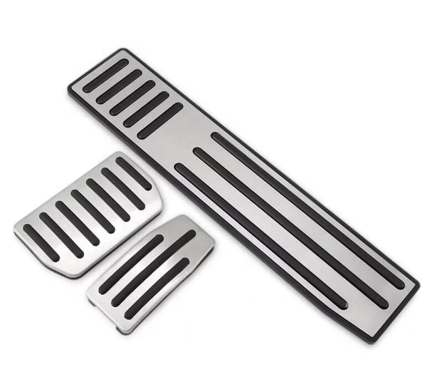 Tesla Model S and X Performance pedal pad set, stainless steel, 3 pieces