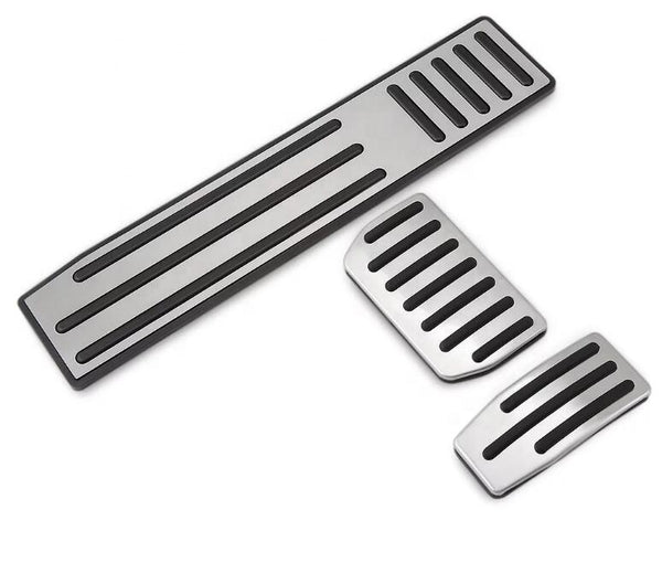 Tesla Model S and X Performance pedal pad set, stainless steel, 3 pieces