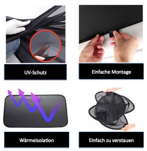 Tesla Model 3 sunshade elements 4-piece set - for all M3 except 2021 US production
