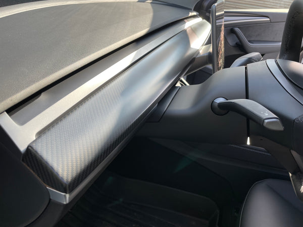 Echt-Carbon Dashboard-Leiste und Seitenteile Türverkleidung Matt für Tesla Model 3 und Y, E-Mobility Shop